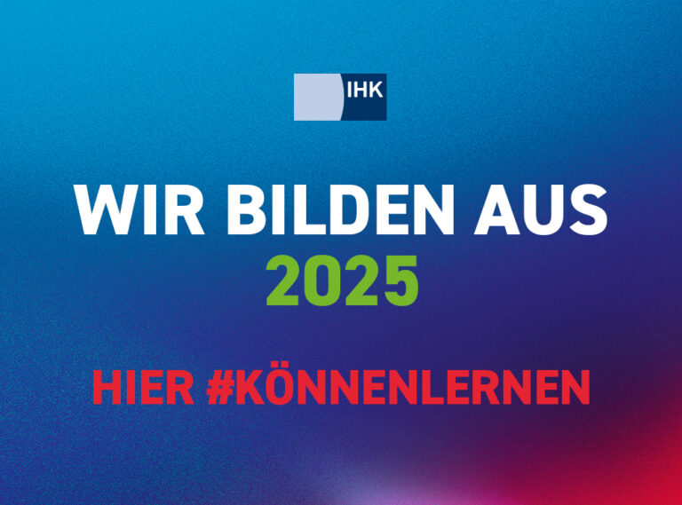 Aufkleber "Wir bilden aus" "Hier #könnenlernen" von IHK als Ausbildungskampagne
