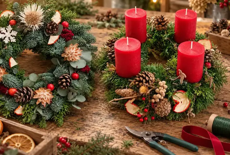 2Gemütliche Weihnachtskranz Werkstatt Kopie 2