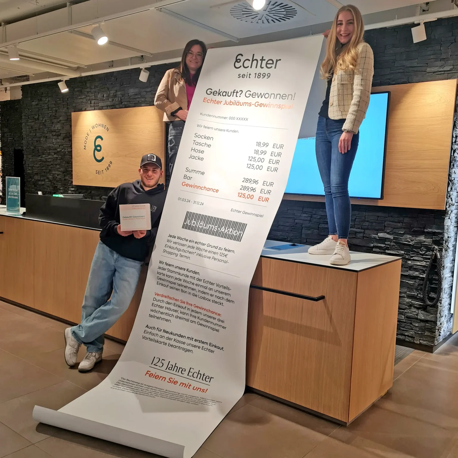 Kassenzettel Echter Gewinnspiel